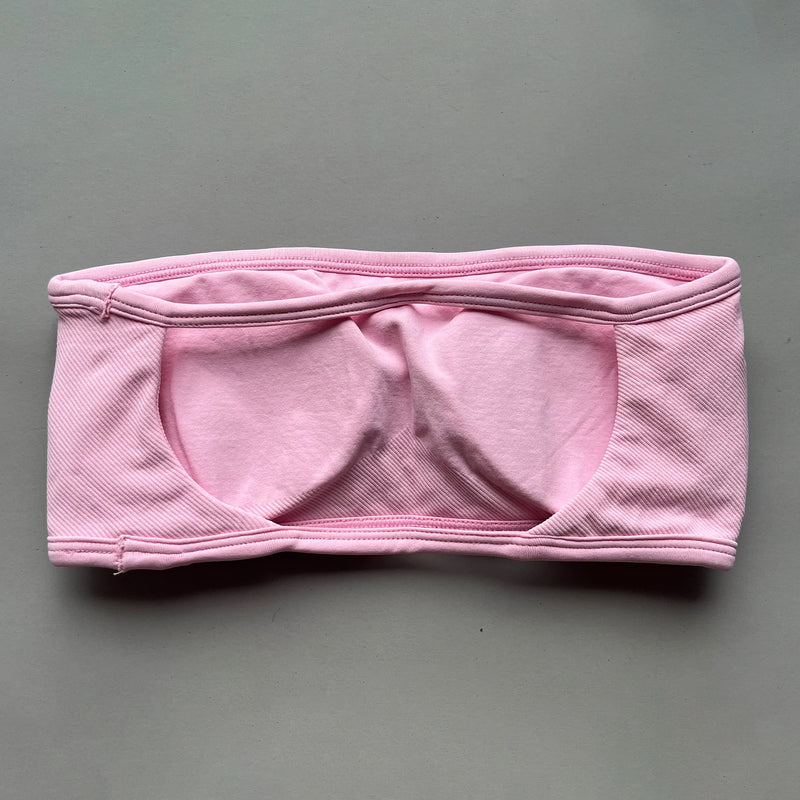 ASHLIMO Sutiã esportivo feminino bandeau sem costas, gola halter, regata de ioga, sem costura, treino, academia, tubo curto