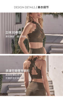 Fubeike calças esportivas sem costura 2024 oco volta sutiã de yoga para mulheres cintura alta fitness ginásio legging treino collants roupas esportivas