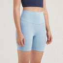 SOISOU Shorts femininos de nylon, academia, yoga, leggings, cintura alta, elástico, apertado, respirável, sem linhas estranho, shorts de ciclismo femininos