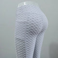Moda feminina bolso bolha calças elásticas magro leggings ginásio correndo ciclismo calças de fitness cintura alta hip lift leggings feminino