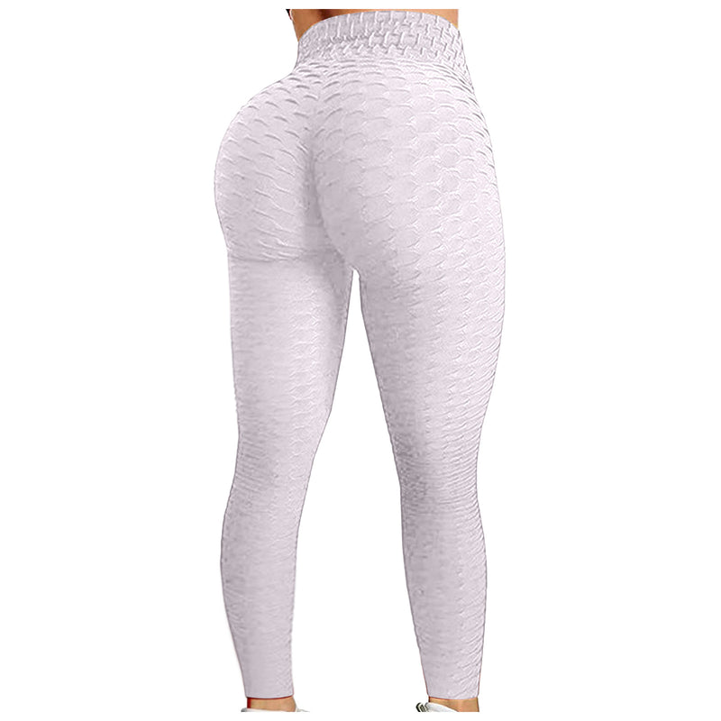 Mulheres cintura alta queimado calças de ioga, bolha hip levantamento, exercício, dança calças, ginásio Fitness, corrida esportes