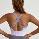 Aiihuug sutiã de yoga cruzado volta ginásio sutiã de fitness treino sutiãs de golfe controle de salto esportes topos elásticos colheitas de golfe ginásio topos