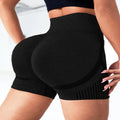 Leggings de yoga europa e os estados unidos sem costura alta elástica cintura alta secagem rápida lazer esportes yoga wear shorts para mulher