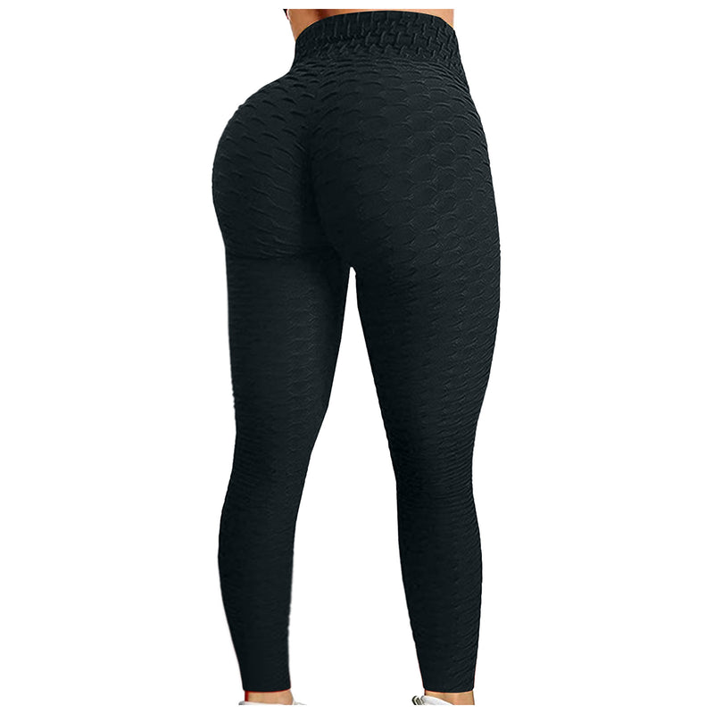Mulheres cintura alta queimado calças de ioga, bolha hip levantamento, exercício, dança calças, ginásio Fitness, corrida esportes
