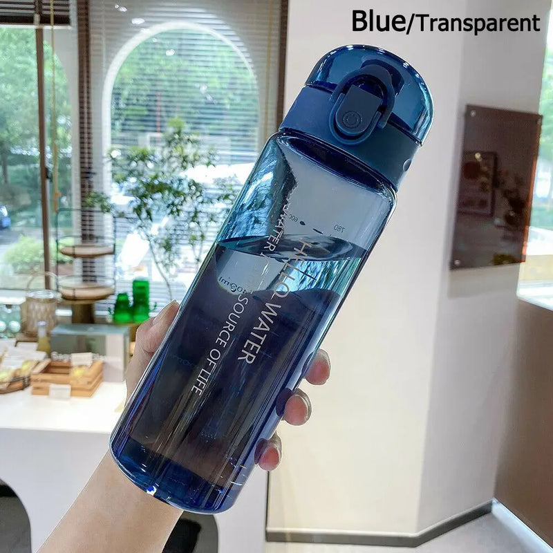 Garrafa de água transparente esportiva 780ml portátil ginásio viagem transparente garrafa à prova de vazamento garrafa fosca
