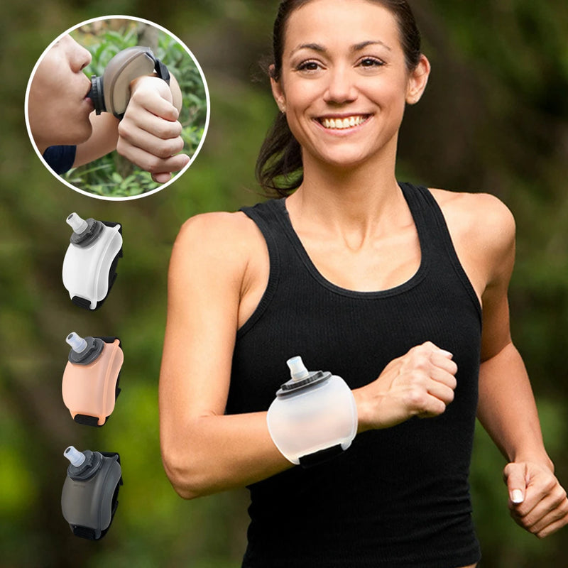 Portátil Silicone Soft Frasco, Esporte Garrafa De Água, Chaleira De Pulso, Apertar, Correr, Equitação, Escalar, Marathon Race Armazenamento
