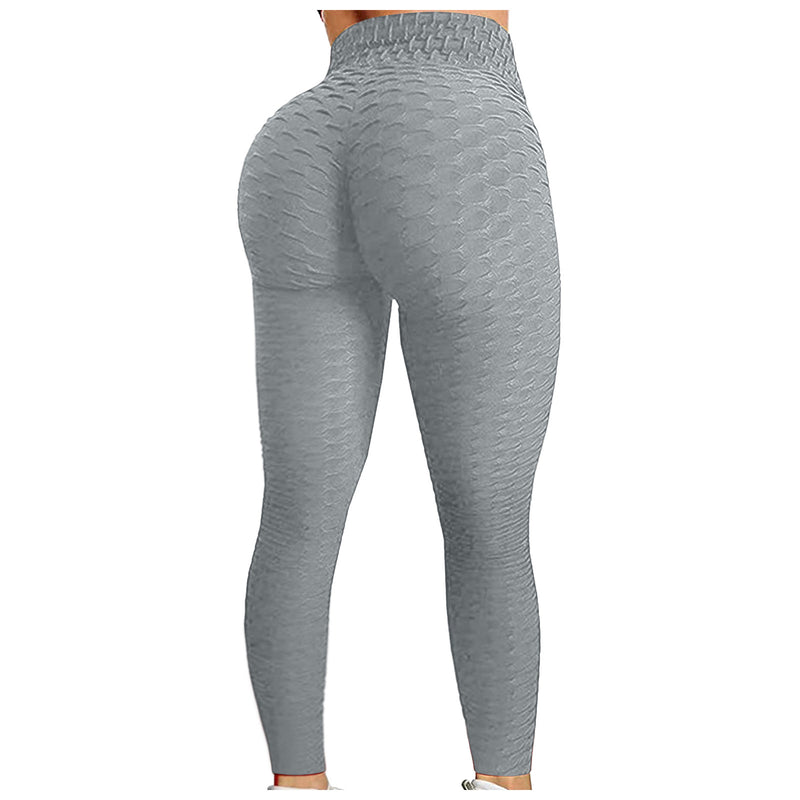 Mulheres cintura alta queimado calças de ioga, bolha hip levantamento, exercício, dança calças, ginásio Fitness, corrida esportes