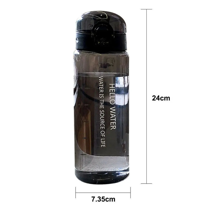 Garrafa de água transparente esportiva 780ml portátil ginásio viagem transparente garrafa à prova de vazamento garrafa fosca