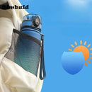 Leak Proof Sports Water Bottle, Copo de plástico colorido, Beber para viagens ao ar livre, Ginásio portátil Fitness Jugs, 500ml 650ml 1000ml