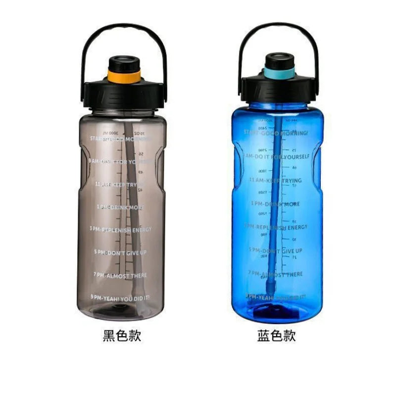 Copo de água de grande capacidade para estudantes, esportes ao ar livre e fitness, resistente a choques e garrafa de água resistente a altas temperaturas