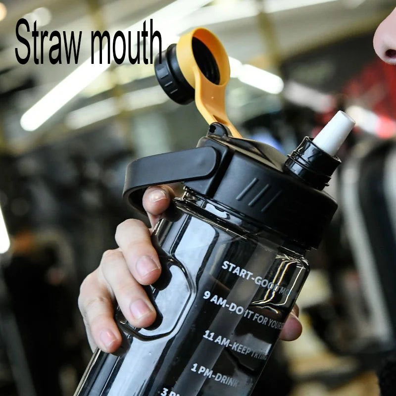 Copo de água de grande capacidade para estudantes, esportes ao ar livre e fitness, resistente a choques e garrafa de água resistente a altas temperaturas