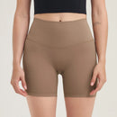 SOISOU Shorts femininos de nylon, academia, yoga, leggings, cintura alta, elástico, apertado, respirável, sem linhas estranho, shorts de ciclismo femininos