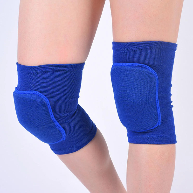2 pçs esportes compressão joelheiras elástico joelho protetor espessamento esponja joelho cinta suporte para dança treino treinamento