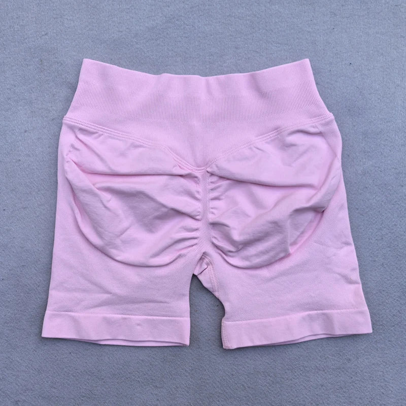 Leggings mulheres scrunch sem costura yoga leggings ginásio calças esportivas baixa faixa com nervuras alta estiramento roupa de fitness treino collants