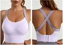 Aiihuug sutiã de yoga cruzado volta ginásio sutiã de fitness treino sutiãs de golfe controle de salto esportes topos elásticos colheitas de golfe ginásio topos