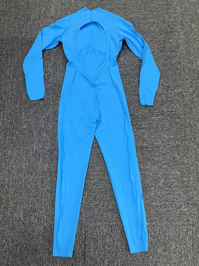 Macacão de yoga de uma peça feminino conjunto de manga comprida secagem rápida terno de yoga ginásio terno de treinamento roupas esportivas bodysuits feminino conjunto de fitness