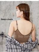 Sutiã sem costura feminino copo cheio sutiã respirável conforto respirável sutiã de sono correndo fitness sutiã esportivo suspensórios
