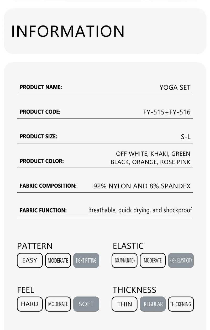 Conjunto de roupas de yoga feminino cintura alta leggings e topo duas peças sem costura roupas de exercício de fitness roupa interior de fitness plus size