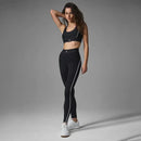 Conjunto de yoga airlift terno até sutiã de cintura alta terno até legging lado split superior yoga treino terno feminino conjuntos de yoga esportes roupas macias