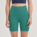 SOISOU Shorts femininos de nylon, academia, yoga, leggings, cintura alta, elástico, apertado, respirável, sem linhas estranho, shorts de ciclismo femininos