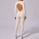 Macacão de yoga de uma peça feminino conjunto de manga comprida secagem rápida terno de yoga ginásio terno de treinamento roupas esportivas bodysuits feminino conjunto de fitness