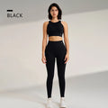 Conjunto de roupas de yoga feminino cintura alta leggings e topo duas peças sem costura roupas de exercício de fitness roupa interior de fitness plus size