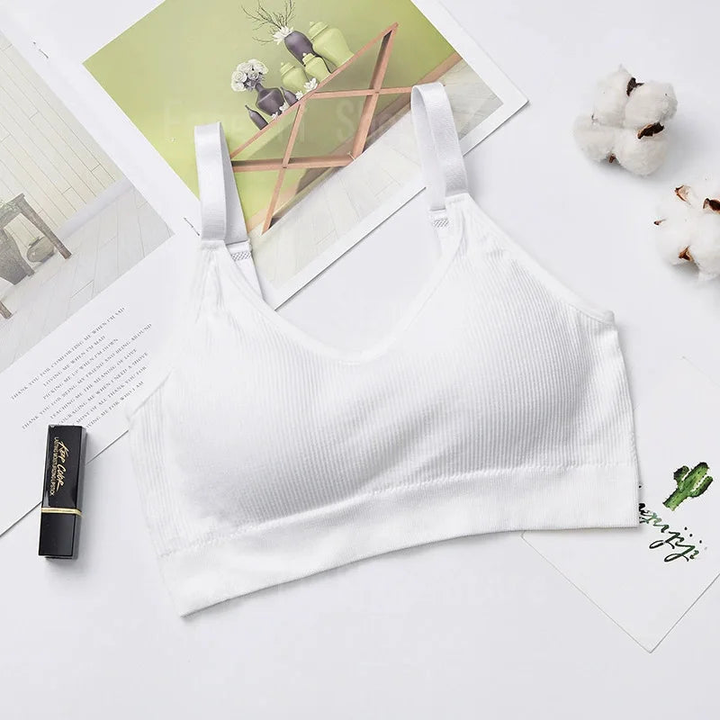 Sutiã sem costura feminino copo cheio sutiã respirável conforto respirável sutiã de sono correndo fitness sutiã esportivo suspensórios