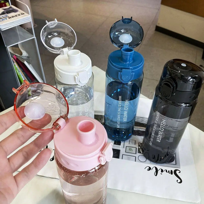 Garrafa de água transparente esportiva 780ml portátil ginásio viagem transparente garrafa à prova de vazamento garrafa fosca