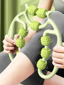 12 rodadas de equipamento de massagem de relaxamento e alongamento muscular de emagrecimento de perna circular, artefato de emagrecimento de perna, braçadeira circular de perna