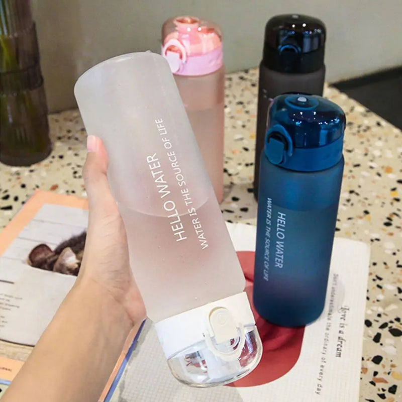 Garrafa de água transparente esportiva 780ml portátil ginásio viagem transparente garrafa à prova de vazamento garrafa fosca