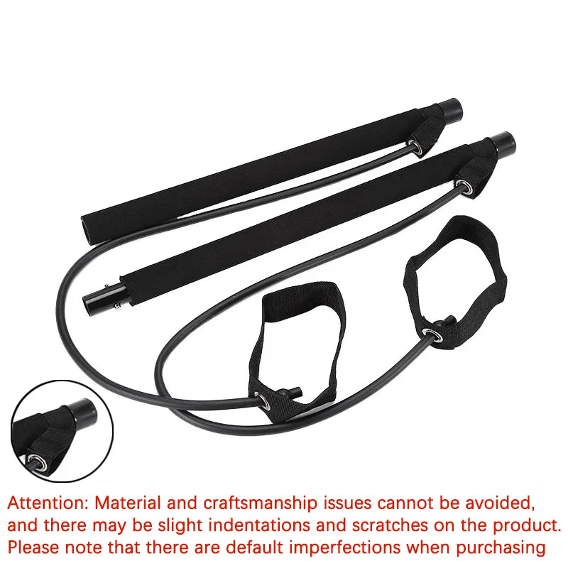Kit de pilates com faixas de resistência, pilates de ioga multifuncional, kit de resistência portátil para academia em casa, exercícios de corpo inteiro