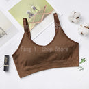 Sutiã sem costura feminino copo cheio sutiã respirável conforto respirável sutiã de sono correndo fitness sutiã esportivo suspensórios