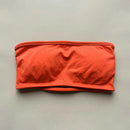 ASHLIMO Sutiã esportivo feminino bandeau sem costas, gola halter, regata de ioga, sem costura, treino, academia, tubo curto