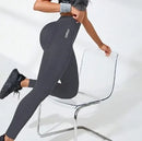 Desgaste apertado da ioga do levantamento do quadril da cintura alta sem emenda, calças da ioga do treinamento do levantamento do quadril do pêssego