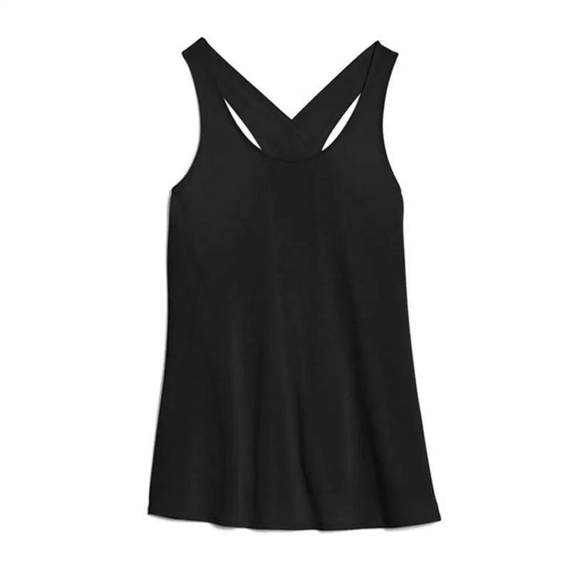 Mulheres criss cross back sem mangas treino esportes yoga colete regata activewear esportes sem costas fitness ginásio camisas topos