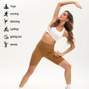 Shorts de treino de fitness feminino cintura alta apertado ciclismo yoga shorts verão respirável calças esportivas de secagem rápida ginásio correndo calças