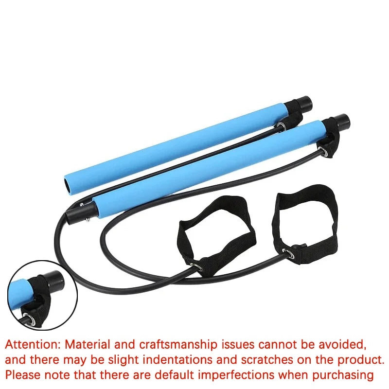 Kit de pilates com faixas de resistência, pilates de ioga multifuncional, kit de resistência portátil para academia em casa, exercícios de corpo inteiro