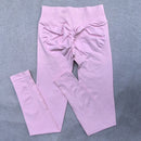 Leggings mulheres scrunch sem costura yoga leggings ginásio calças esportivas baixa faixa com nervuras alta estiramento roupa de fitness treino collants