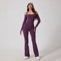 Fubeike novo macacão de yoga para esportes volta beleza volta marrom sem costura alça de ombro duplo collants sexy bodysuit de uma peça