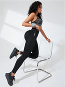 Desgaste apertado da ioga do levantamento do quadril da cintura alta sem emenda, calças da ioga do treinamento do levantamento do quadril do pêssego