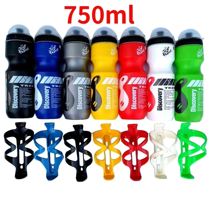 Garrafa de água portátil Mountain Bicycle, equipamento de ciclismo, ao ar livre, esporte, camping, jarro de bebida, copo livre, 750ml