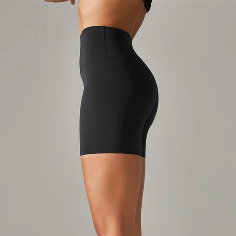 Mulheres esportes curto yoga legging shorts agachamento à prova de cintura alta fitness shorts apertados secagem rápida ciclismo treino ginásio shorts