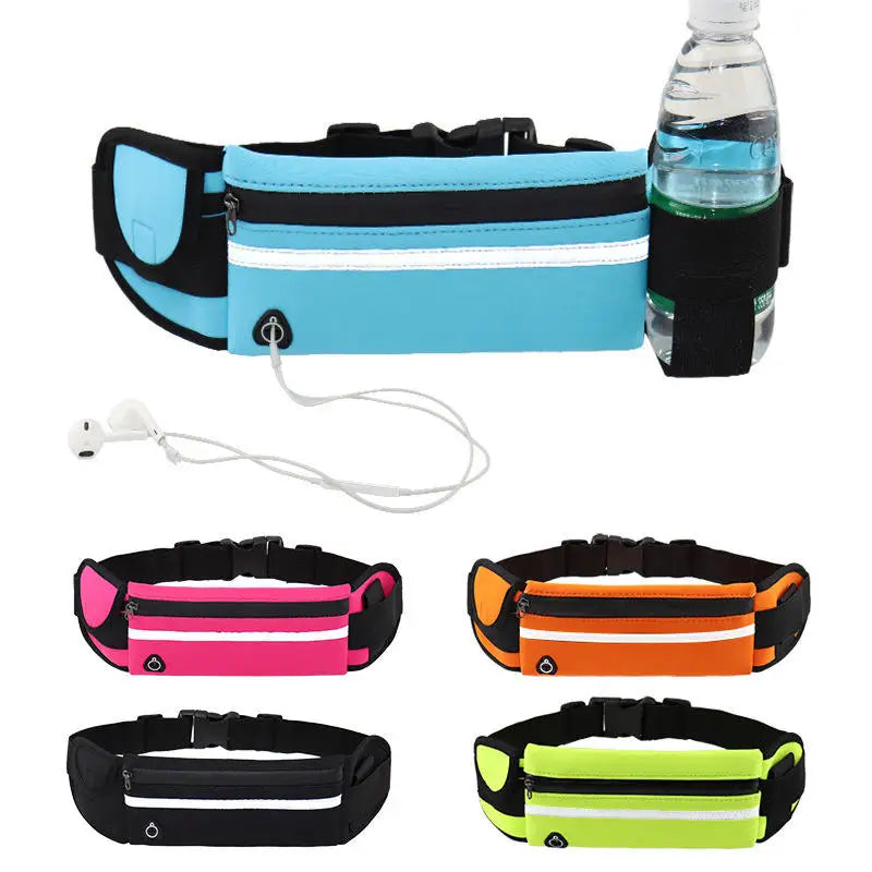 1pcs colorido impermeável neoprene fanny pacote correndo homem cintura saco