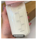 Garrafa de água transparente portátil kawaii, copo de água esportivo, copo prático de plástico, viagem ao ar livre, escritório, garrafa de água essencial]