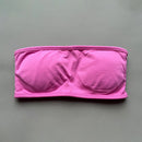 ASHLIMO Sutiã esportivo feminino bandeau sem costas, gola halter, regata de ioga, sem costura, treino, academia, tubo curto