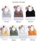 Sem costas roupas esportivas mulher ginásio sutiã esportivo sem costura roupa interior das mulheres alça de ombro ajustável interior acolchoado yoga colete bralette