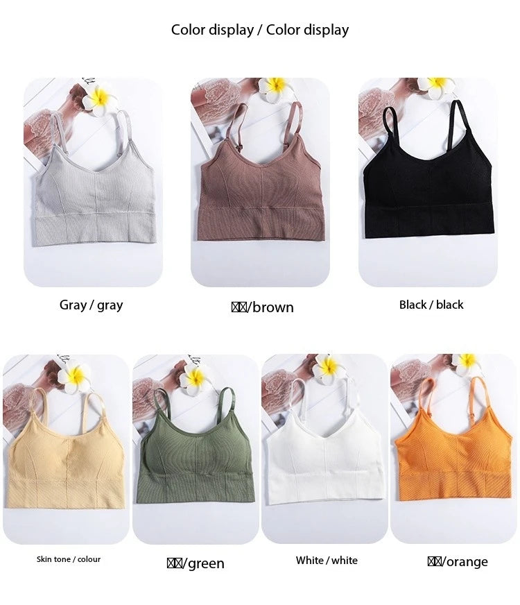 Sem costas roupas esportivas mulher ginásio sutiã esportivo sem costura roupa interior das mulheres alça de ombro ajustável interior acolchoado yoga colete bralette
