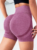 Leggings de yoga europa e os estados unidos sem costura alta elástica cintura alta secagem rápida lazer esportes yoga wear shorts para mulher