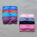 ASHLIMO Sutiã esportivo feminino bandeau sem costas, gola halter, regata de ioga, sem costura, treino, academia, tubo curto