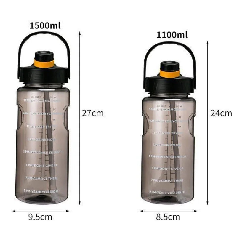 Copo de água de grande capacidade para estudantes, esportes ao ar livre e fitness, resistente a choques e garrafa de água resistente a altas temperaturas